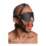 Strict - Blinddoek Harnas met Ball Gag - Desireshop.nl