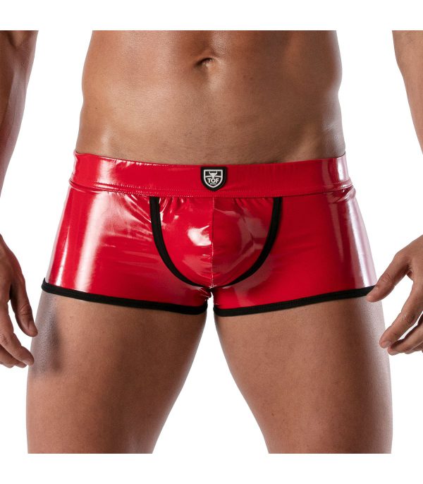 Tof-Paris - Stretchvinyl Boxershort Rood - Desireshop.nl