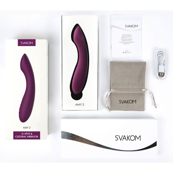 Svakom - Amy 2 Flexibele G-Spot Vibrator - Paars - Afbeelding 4