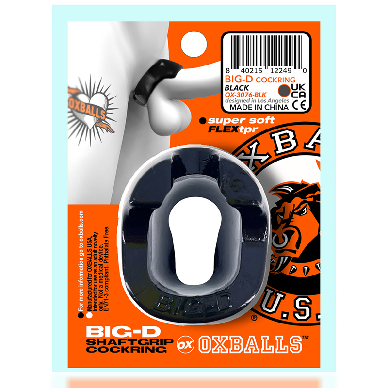 Oxballs - BIG-D Shaft Grip Cockring Black - Desireshop.nl