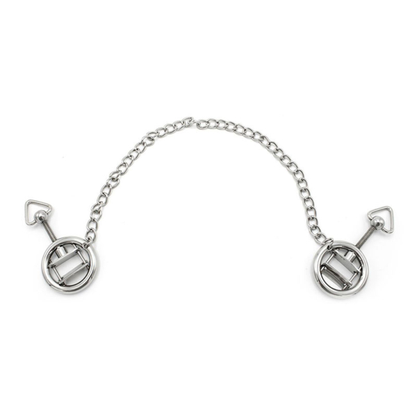 Nipple Clamps Rings Screwed with Chain - Desireshop.nl