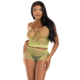 Leg Avenue – Twist net tank top and boy shorts Lime - Desireshop.nl