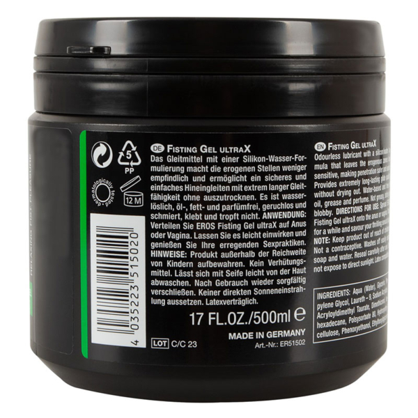 Eros - Fisting Gel UltraX 500ml - Desireshop.nl