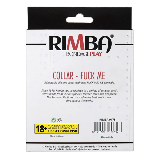 Fuck Me halsband van Rimba - Desireshop.nl