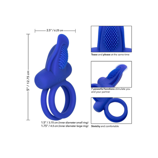 CalExotics - Silicone Rechargeable Dual Cockring - Desireshop.nl