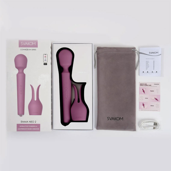 SVAKOM - Emma Neo 2 Interactive Wand Vibrator - Desireshop.nl