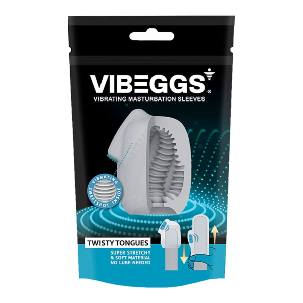 VIBEGGS - Twisty Tongues Vibrerende Masturbatie Sleeve - Desireshop.nl