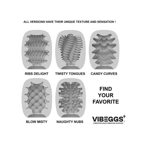 VIBEGGS - Twisty Tongues Vibrerende Masturbatie Sleeve - Desireshop.nl