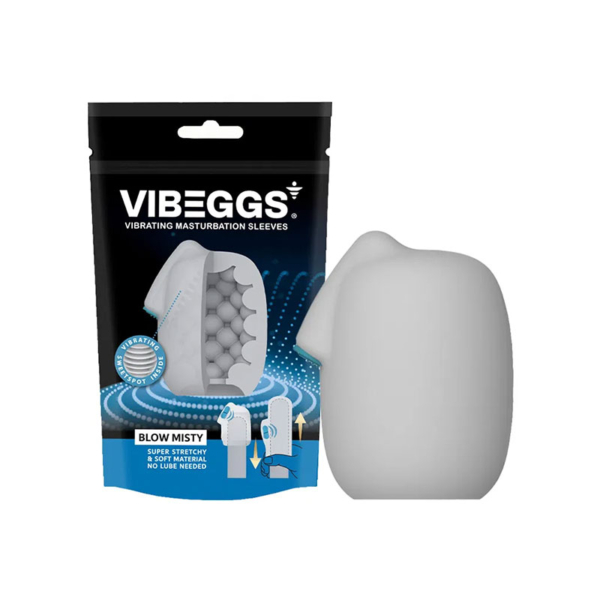 VIBEGGS - Blow Misty Vibrerende Masturbatie Sleeve - Desireshop.nl