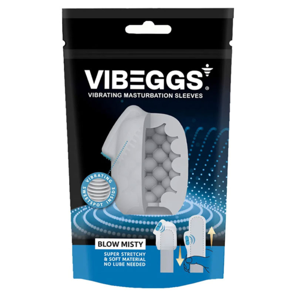 VIBEGGS - Blow Misty Vibrerende Masturbatie Sleeve - Desireshop.nl