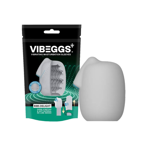 VIBEGGS - Ribs Delight - Vibrerende Masturbatie Sleeve - Desireshop.nl