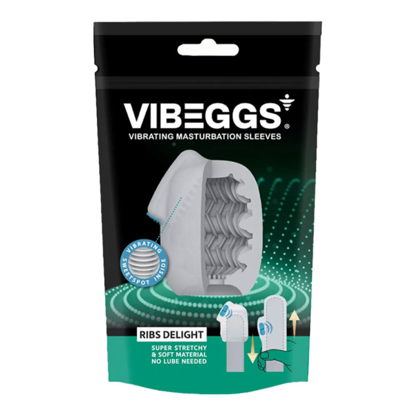 VIBEGGS - Ribs Delight - Vibrerende Masturbatie Sleeve - Desireshop.nl