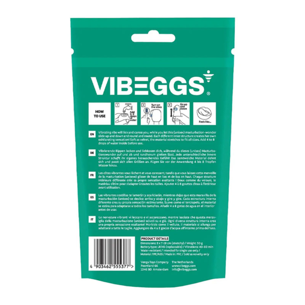 VIBEGGS - Ribs Delight - Vibrerende Masturbatie Sleeve - Desireshop.nl