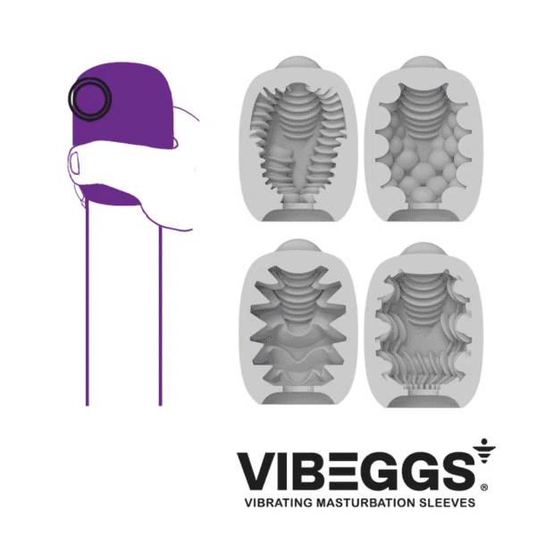 VIBEGGS - Ribs Delight - Vibrerende Masturbatie Sleeve - Desireshop.nl