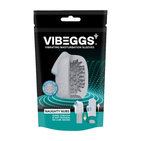 VIBEGGS - Naughty Nubs Vibrerende Masturbatie Sleeve - Desireshop.nl