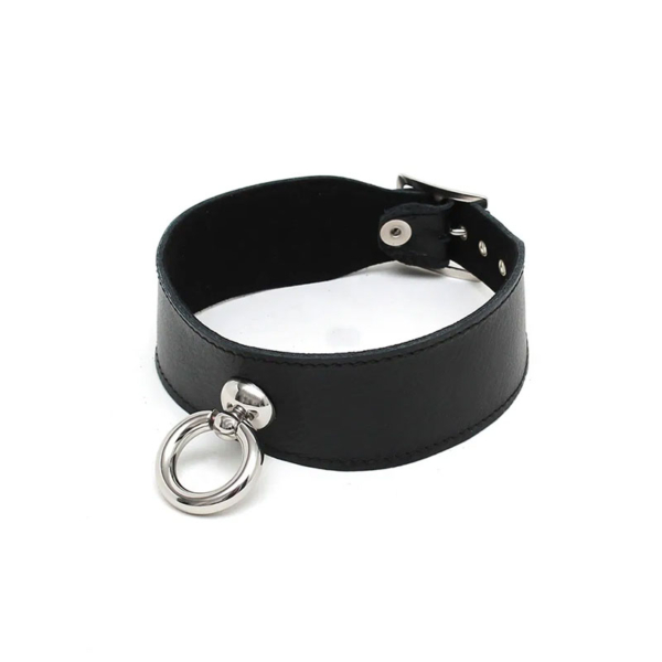 Halsband met grote ring 4 cm breed - Desireshop.nl