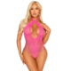 Leg Avenue – Lace and net halter teddy pink - Desireshop.nl