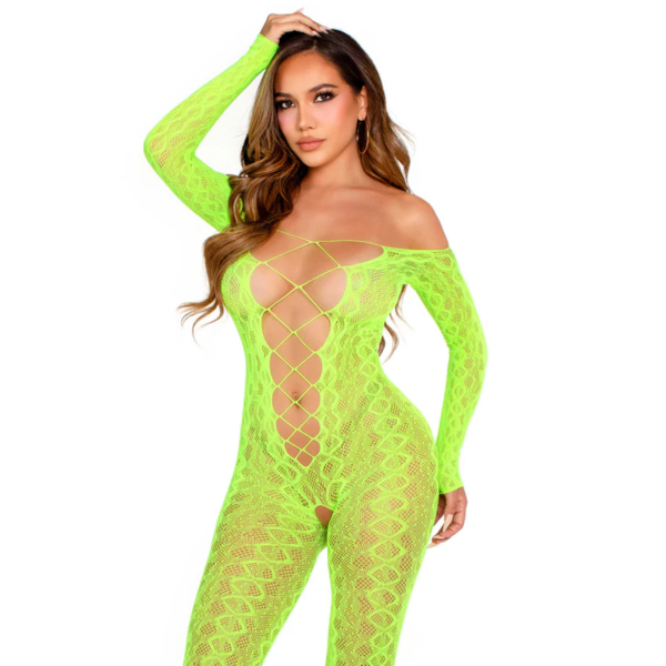 Leg Avenue – Exotic Snake Crotchless Bodystocking - Desireshop.nl