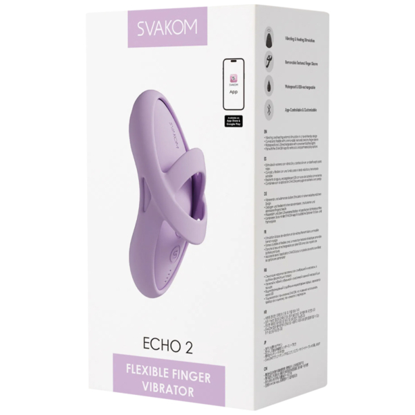 Svakom - Echo 2 Vingervibrator Roze Lila - Desireshop.nl