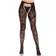 Rose Lace Crotchless Tights with Open Back - Desireshop.nl