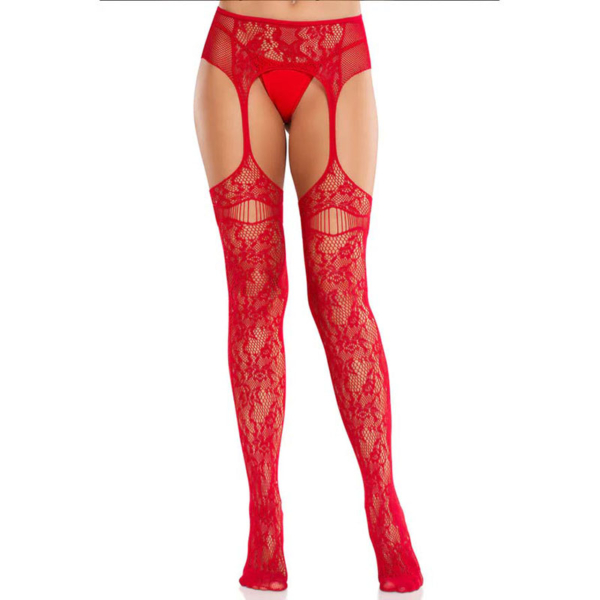 Leg Avenue – Net Stockings with Attached Garter Belt - Desireshop.nl