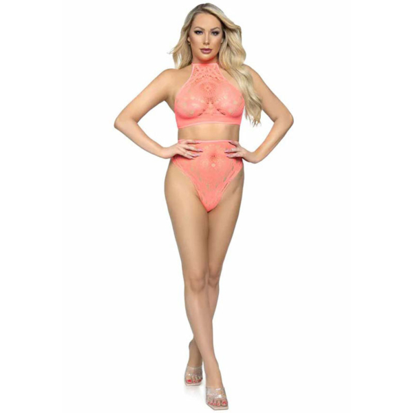 Halter Crop Top and High Waist Thong - Desireshop.nl