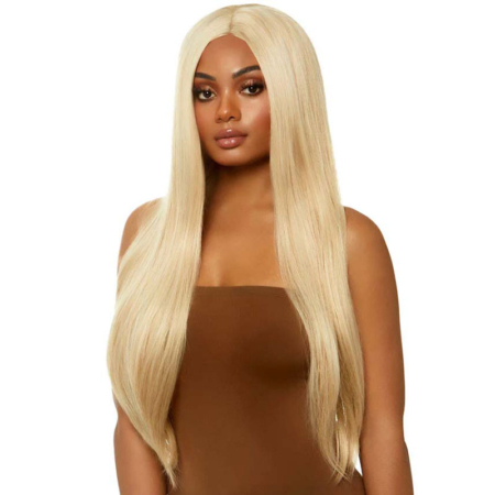 Leg Avenue – Lange blonde pruik met middenscheiding - Desireshop.nl