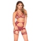 Leg Avenue – 4-Piece Lurex Bra & Harness Set - Desireshop.nl