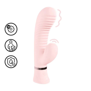 Loveline – Mystique geribbelde rabbit vibrator - Desireshop.nl