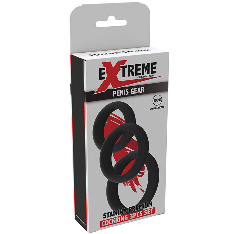 Hidden Desire – Stamina Premium C-Rings 3 Pcs Set - Desireshop.nl